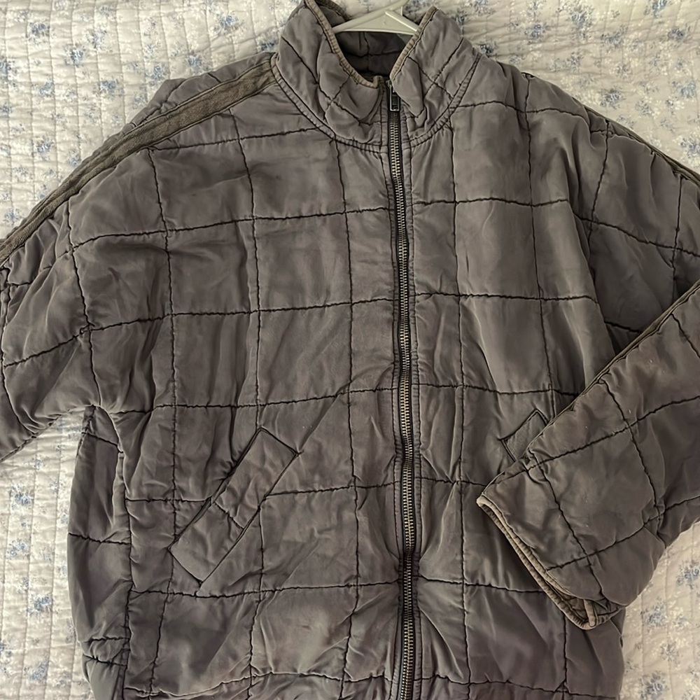 Free people “bubble” jacket.